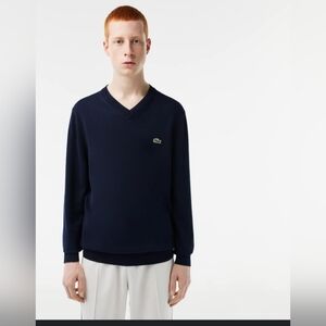Lacoste Charcoal V-Neck Pullover